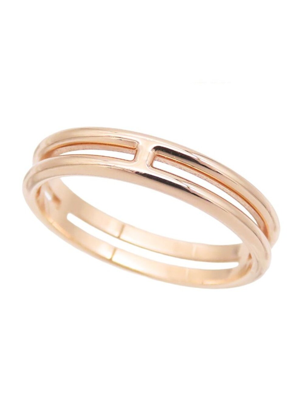 Hermes Ariane Pink Gold 18k Wedding 52 Ring